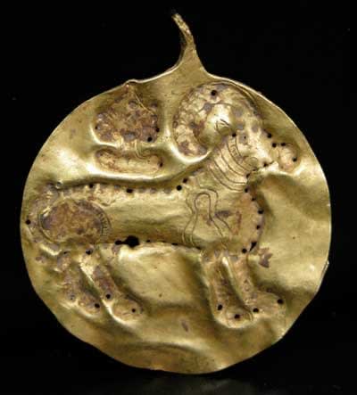 Gold Roundel with Zoomorphic Motif, 1900 BCE - 600 BCE