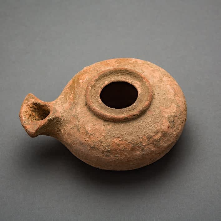 Herodian period terracotta oil lamp, 50 BCE - 50 CE