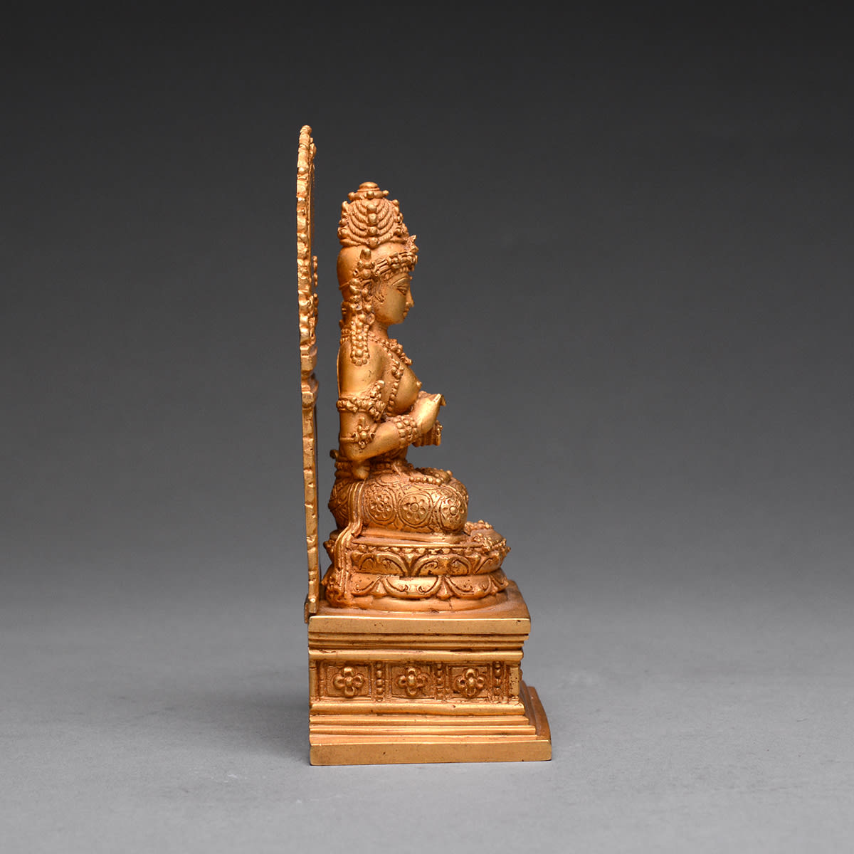 Indonesian Gold Sculpture of Prajnaparamita, 900 CE - 1300 CE