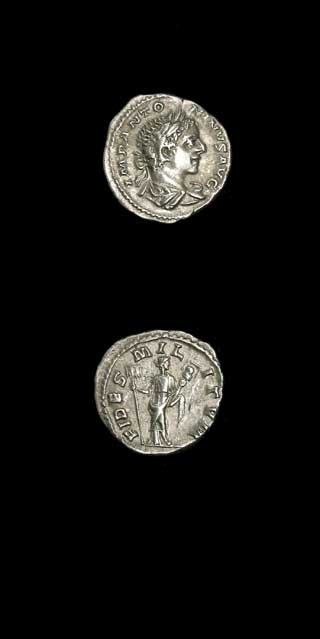 Silver Denarius of Emperor Elagabalus, 219 CE - 220 CE