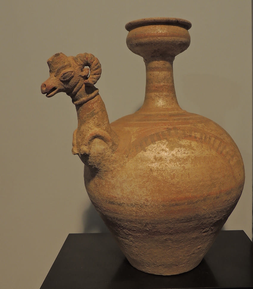 Terracotta zoomorphic jug, 900 BCE - 300 BCE