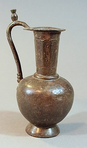 Islamic Bronze Jug with Pomegranate Finial, 11th Century CE - 12th Century CE