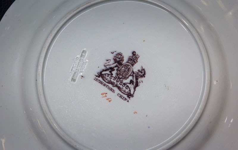 Ironstone plate with colourful floral decoration, 19th Century CE