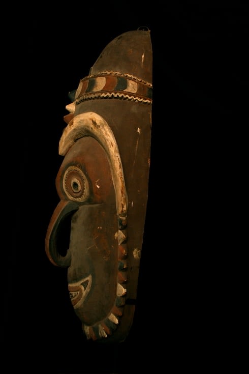 Sepik River Wooden Polychrome Mask, 20th Century CE