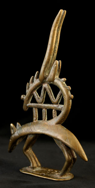 Bambara Small Brass Chi Wara Sculpture, 20th Century CE