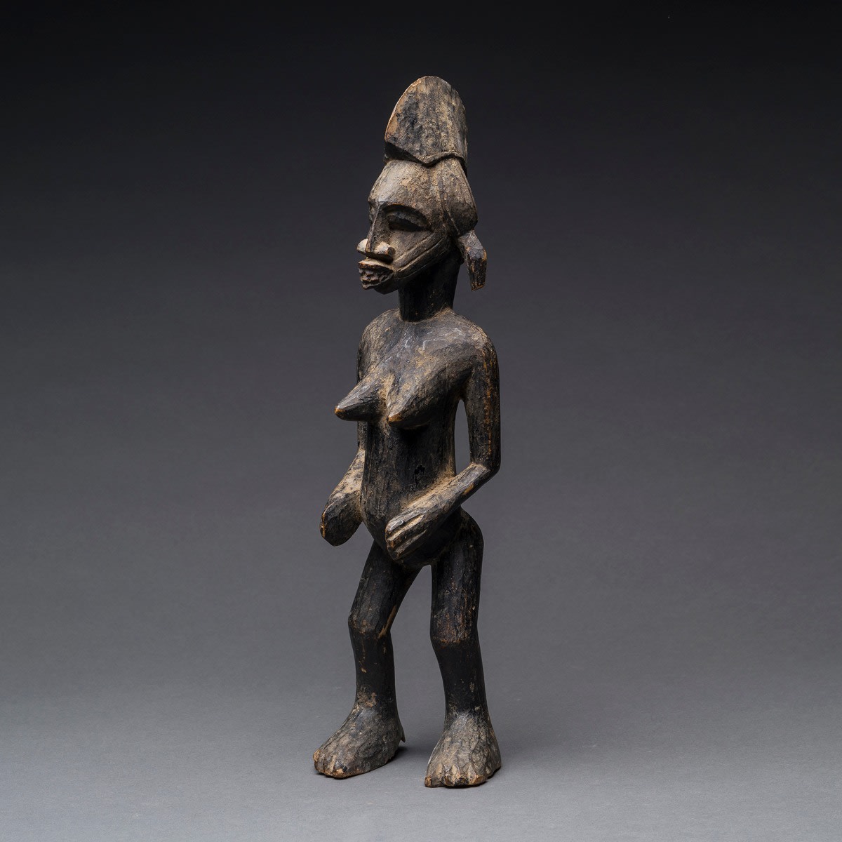 Senufo Wooden Sculpture of a Woman, 20th Century CE