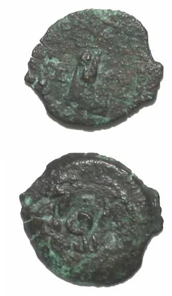 Jewish Bronze Prutah of King Herod Archelaus, 4 BCE - 6 CE