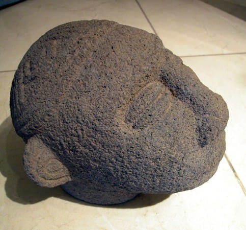 Basalt Trophy Head, 100 CE - 500 CE