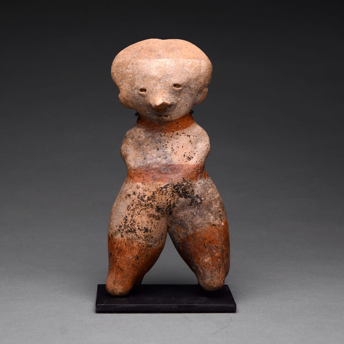 Chinesco Style (Type C) Nayarit Terracotta Standing Figure, 300 BCE - 300 CE