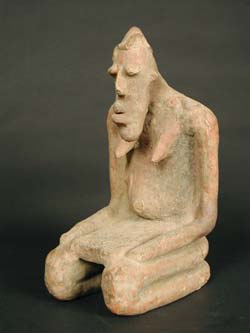 Djenne Terracotta Sculpture of a Kneeling Woman, 12th Century CE - 16th Century CE