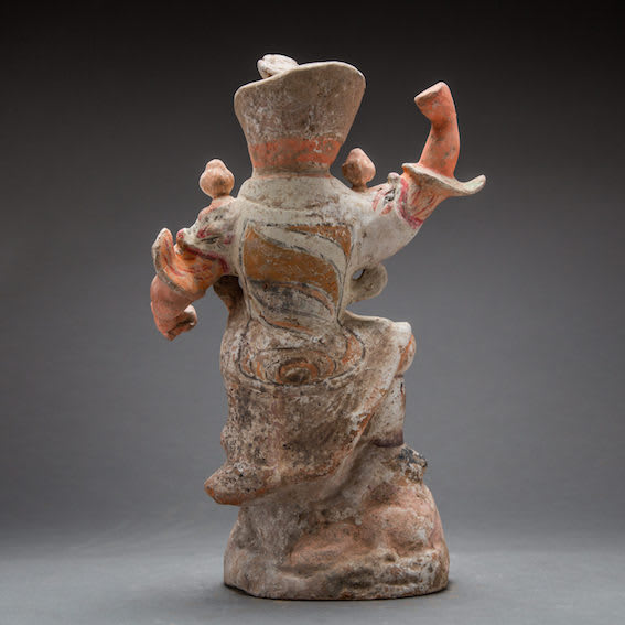 Set of Three Tang Pottery Lokapalas, 618 CE - 906 CE