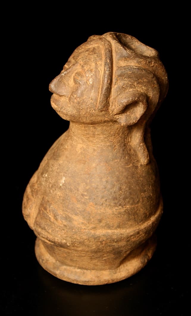 Azande Terracotta Anthropomorphic Vessel, 20th Century CE