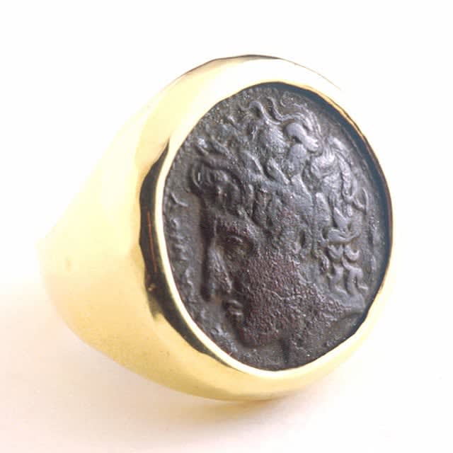 Ring with a Bronze Coin of the City of Syracuse, 300 BCE - 100 CE