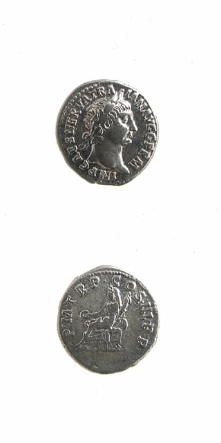 Silver Denarius of Emperor Trajan, 98 CE