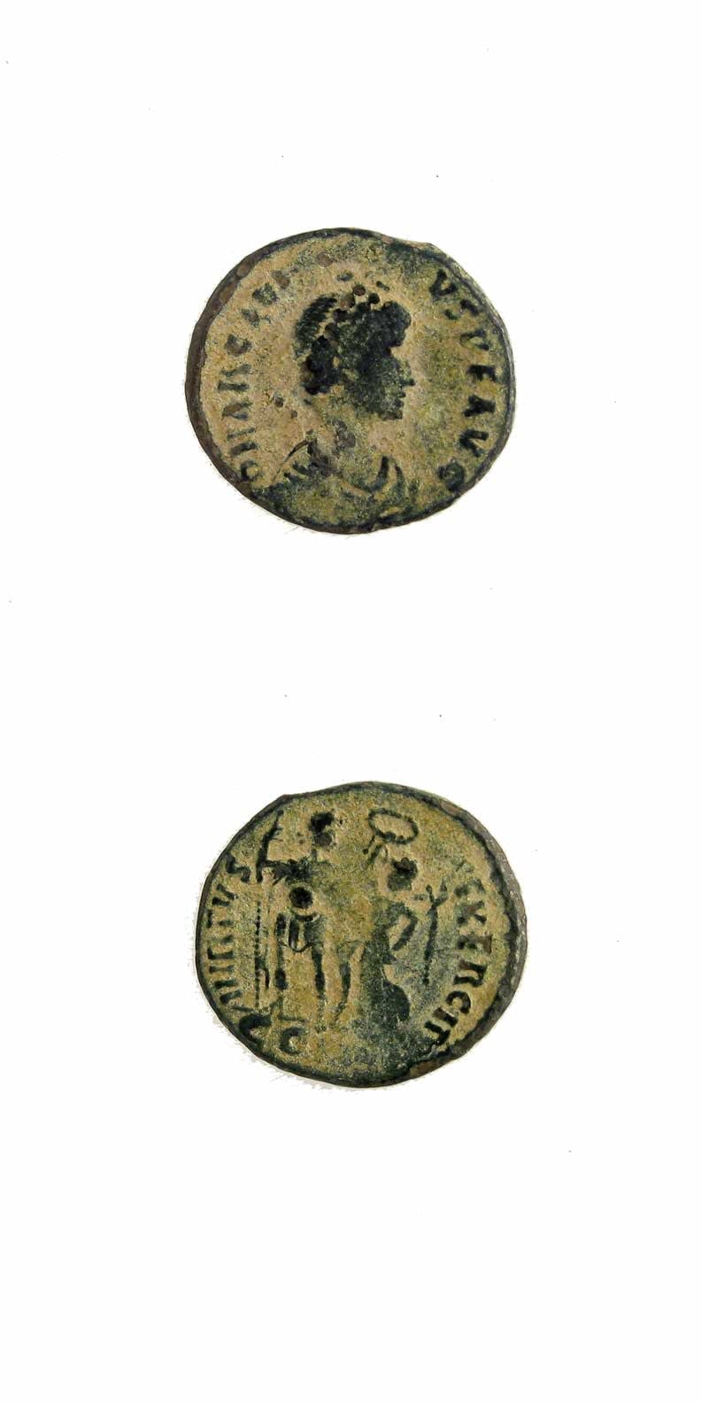 Bronze Coin of Emperor Arcadius, 383 CE - 408 CE