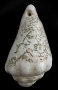 Mayan Engraved Shell Pendant, 300 CE - 600 CE