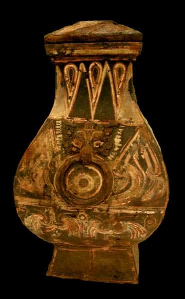 Western Han Painted Terracotta Fang Hu, 150 BCE