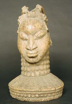 Yoruba Wooden Headcrest of a Woman, 20th Century CE