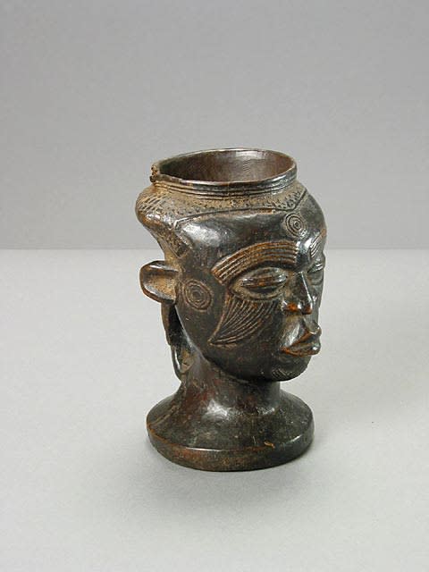 Kuba Wooden Palm Wine Cup, 20th Century CE
