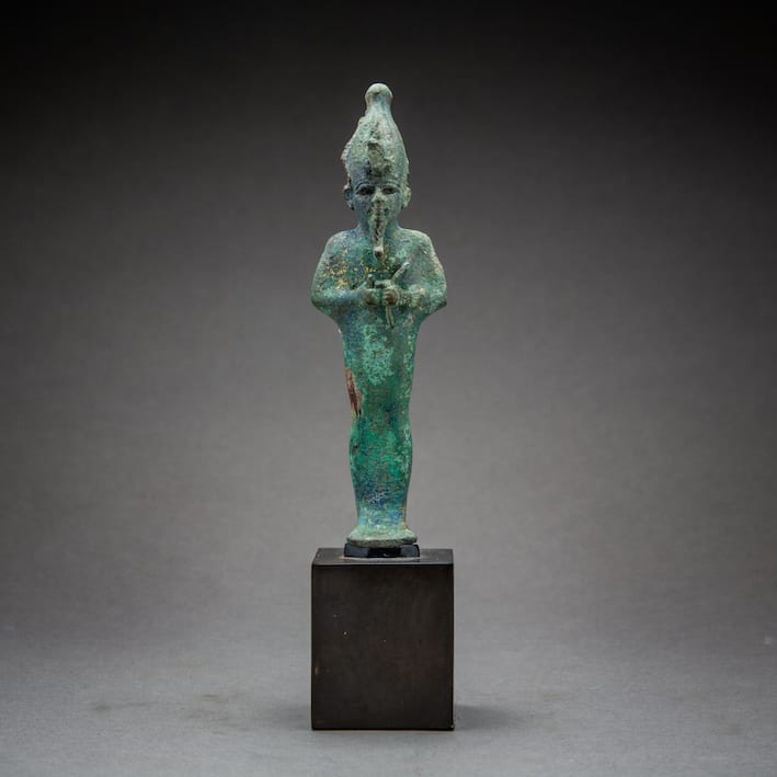 Egyptian Bronze Sculpture of Osiris, 1000 BCE - 600 BCE