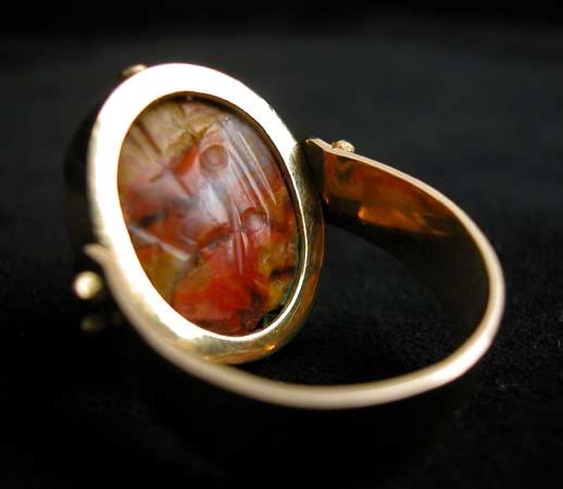 Iron Age Jasper Scaraboid Seal, 900 BCE - 700 CE