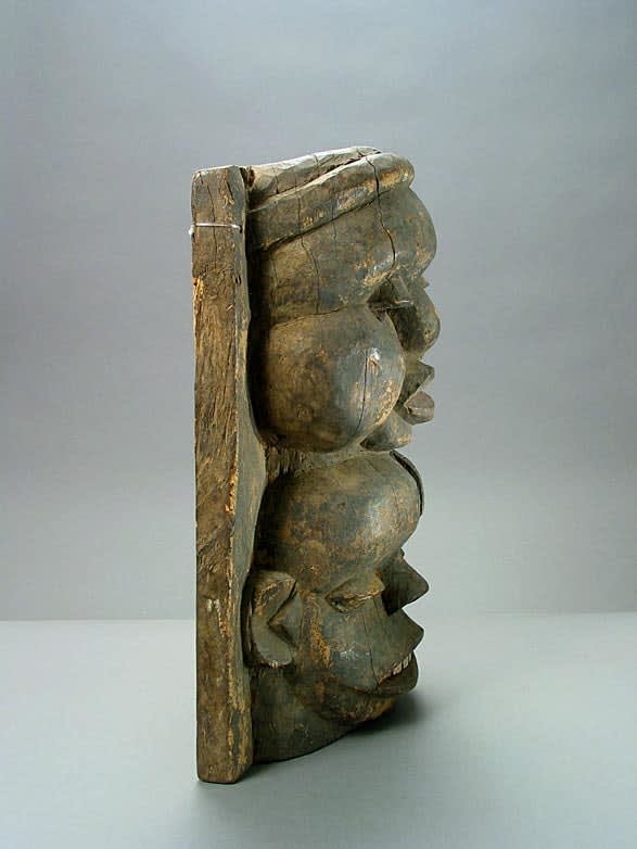 Ibibio Wooden Mask With Two Faces, 20th Century CE