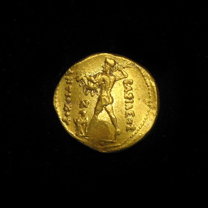 Bactrian Gold Stater of Diodotus I as Satrap under Antiochos II, 255 BCE - 245 BCE