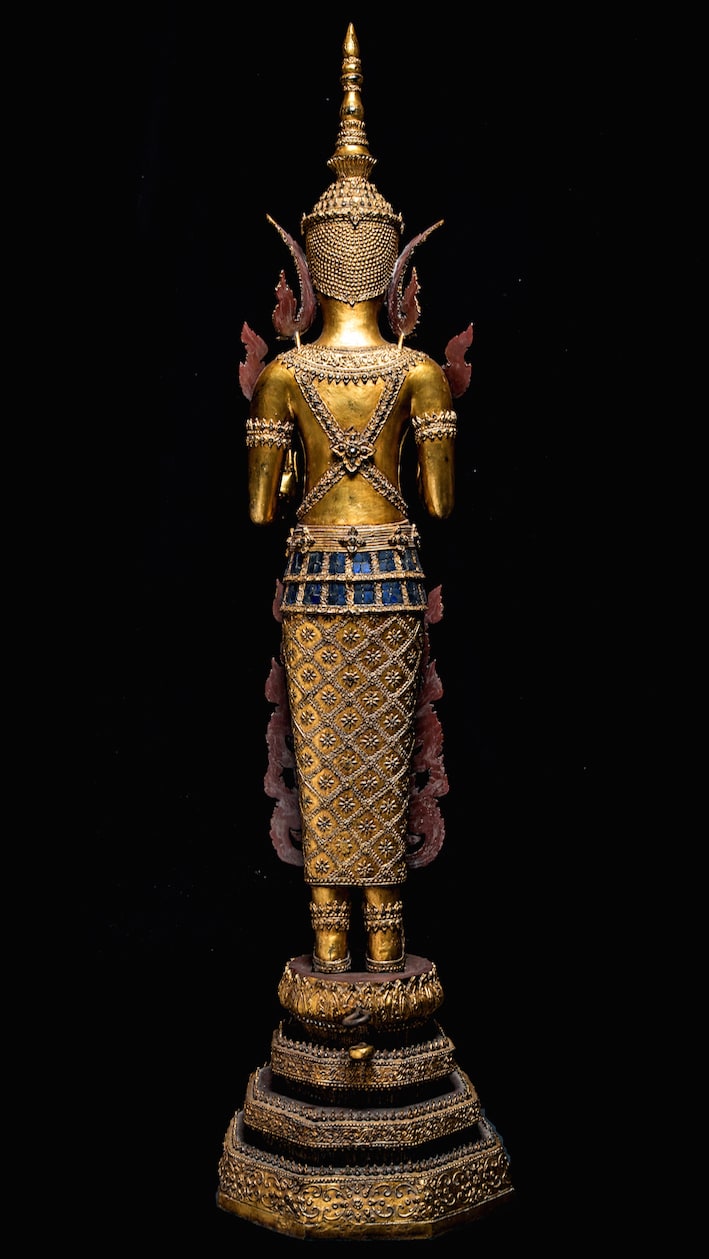 Rattanakosin Standing Buddha in Full Regalia, 18th Century CE - 19th Century CE