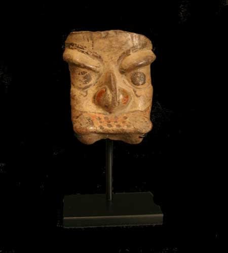 Mayan Terracotta Head, 200 CE - 600 CE