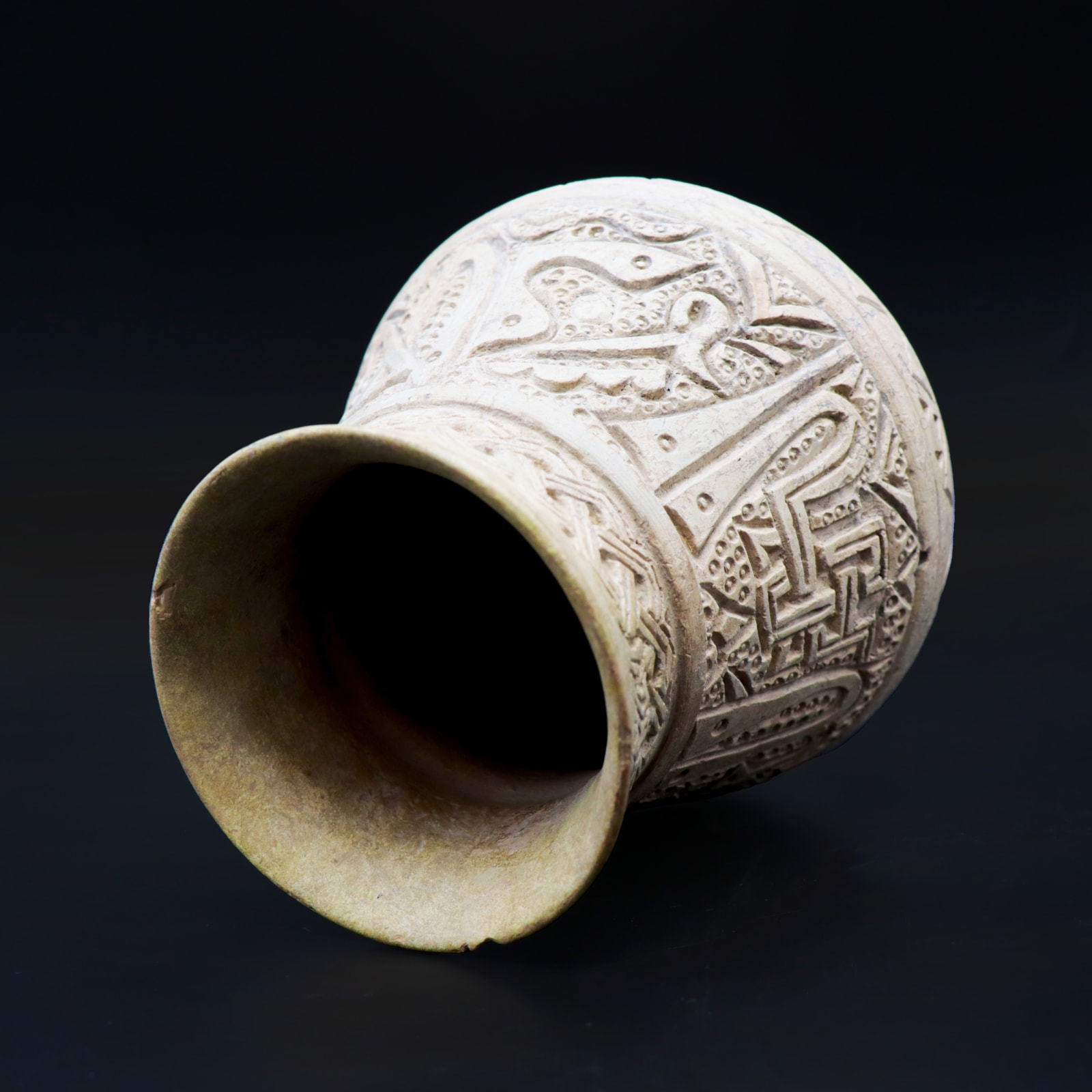 Umayyad or Abbasid Unglazed Round-Bottomed Vase , 7th Century CE - 9th Century CE