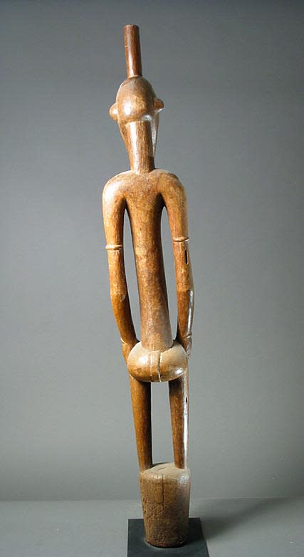 Male Senufo Wooden Pombiele Rhythm Pounder, 20th Century CE