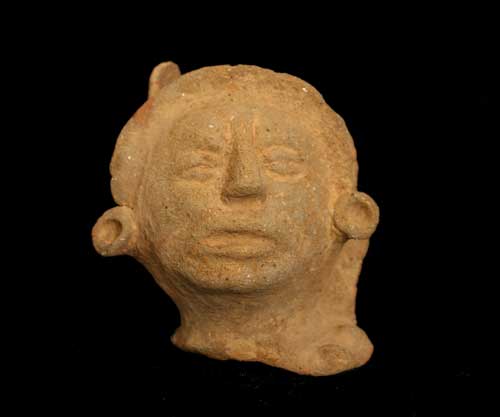 Mayan Terracotta Sculpture of a Head, 500 CE - 900 CE