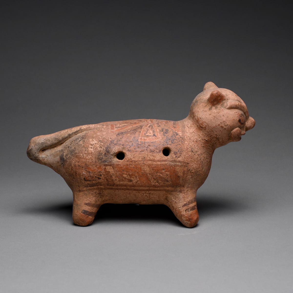 Terracotta Polychrome Ocarina, 500 CE - 1000 CE