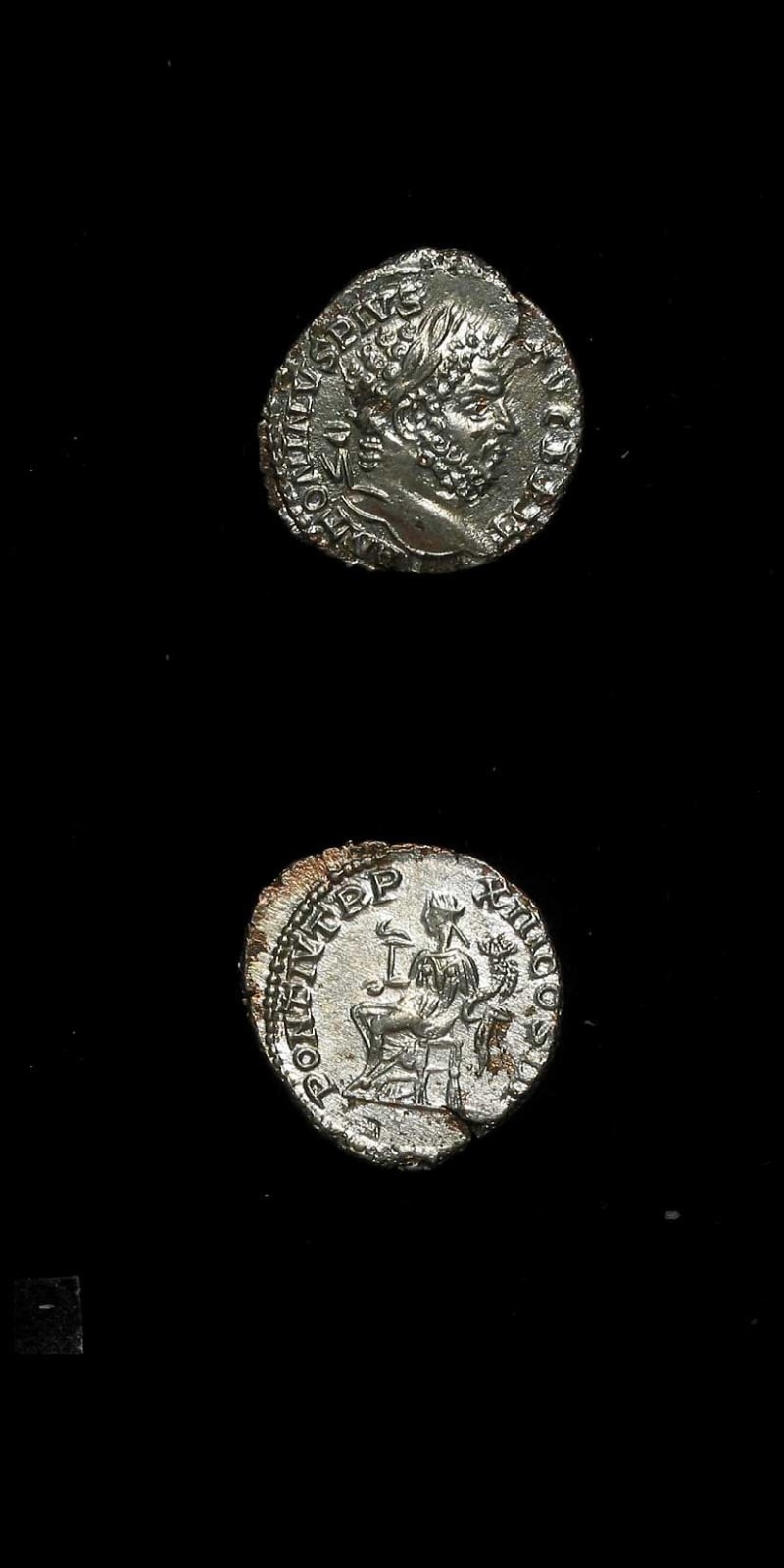 Silver Denarius of Emperor Caracalla, 210 CE - 213 CE