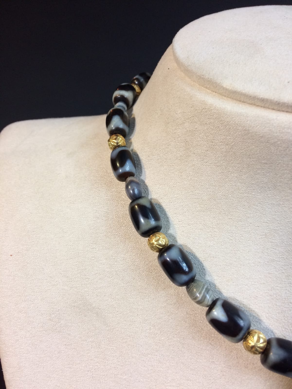 Tibetan Agate Bead Necklace, 18th Century CE - 19th Century CE