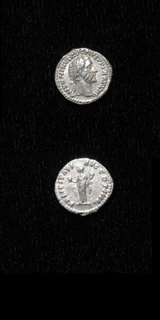 Silver Denarius of Emperor Antoninus Pius, 138 CE - 161 CE