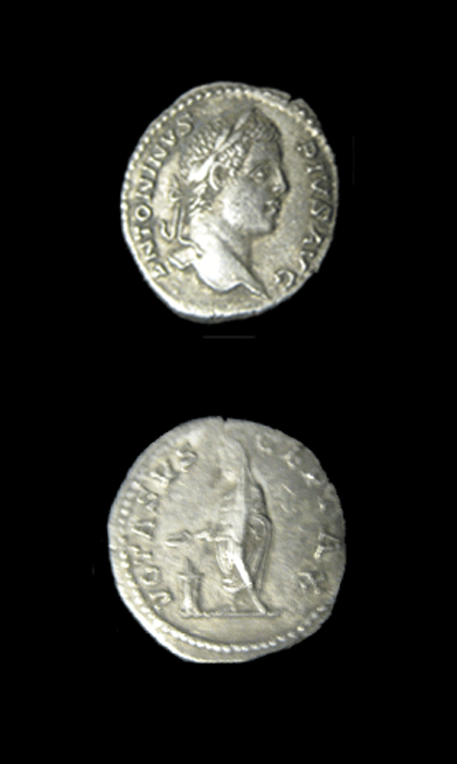 Silver Denarius of Emperor Caracalla, 203 CE - 222 CE