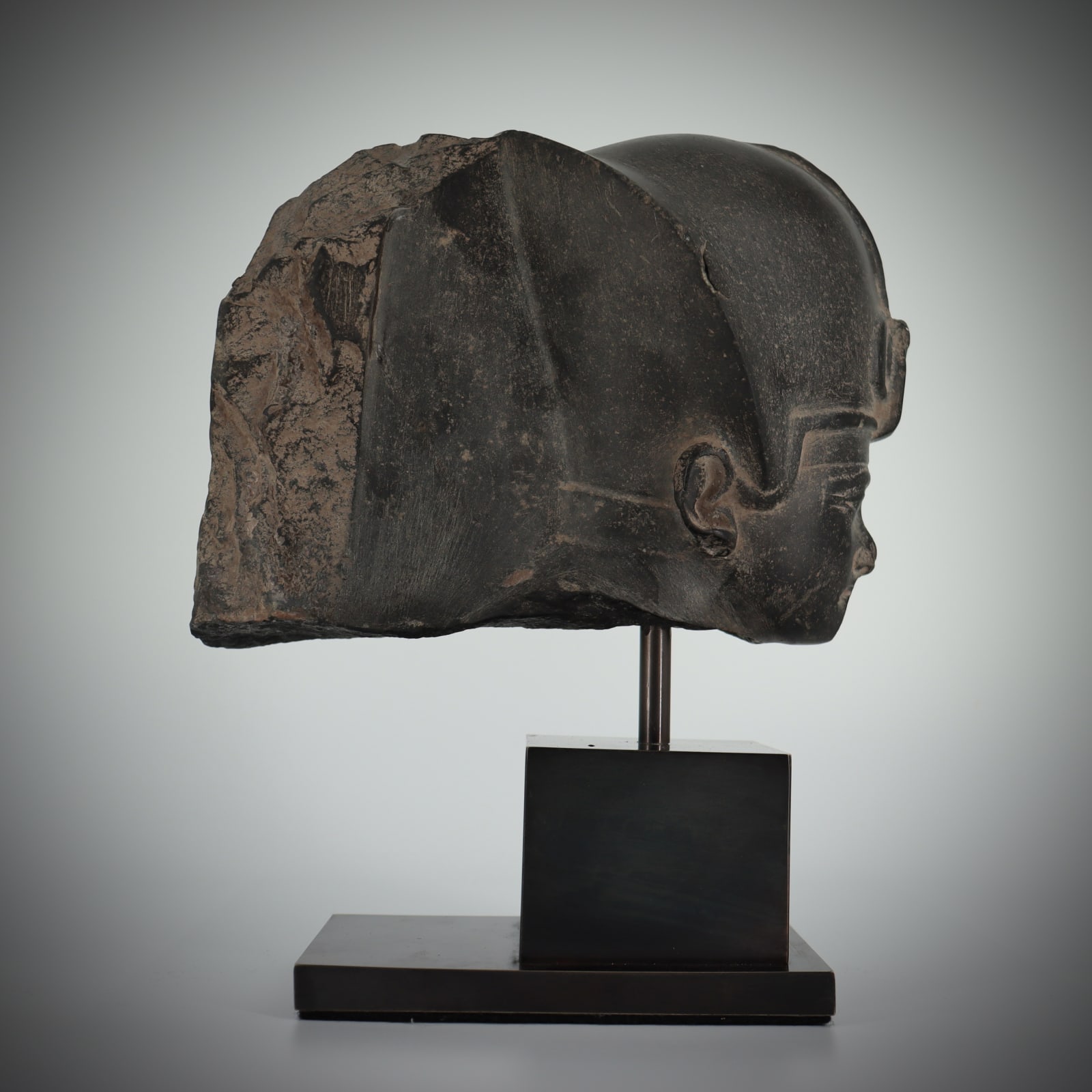 18th Dynasty Head of a Pharaoh, possibly Amenhotep III, wearing the blue crown, c. 14th century BCE