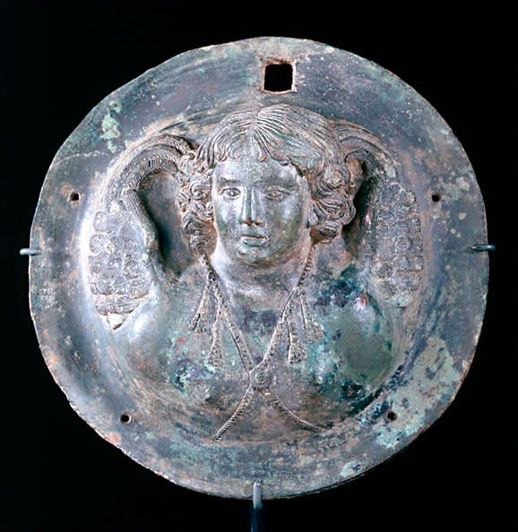 Roman Bronze Roundel Depicting Cupid, 1st Century CE - 3rd Century CE