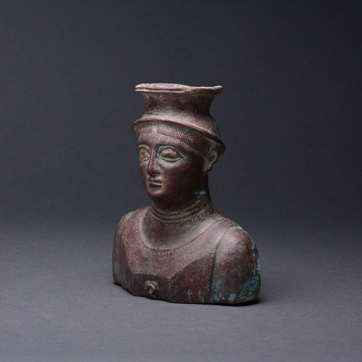 Sabean Bronze Bust of a Man, 300 BCE - 100 BCE