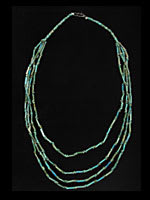 Necklace Of Egyptian Faience Beads & Silver Clasp, 1600 BCE - 1100 BCE