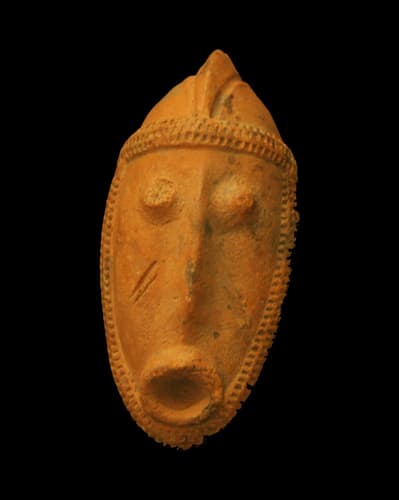 Bura Terracotta Head of a Bearded Man, 3rd Century CE - 11th Century CE