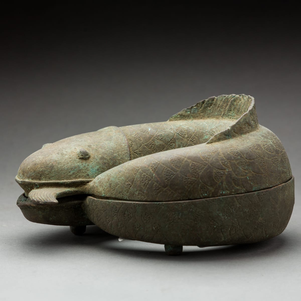 Benin Bronze Box in the Form of a Fish, 1600 CE - 1850 CE
