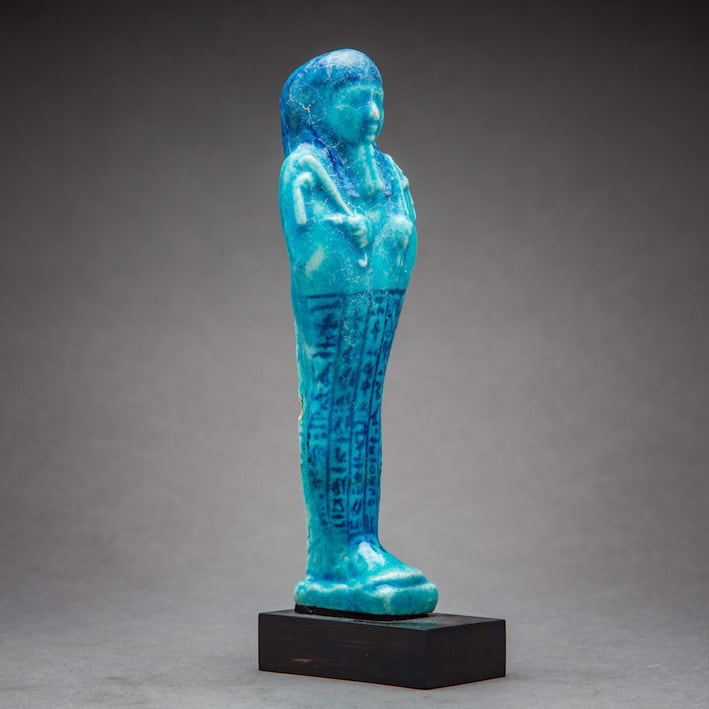 Egyptian Faience Ushabti, 664 BCE - 525 BCE