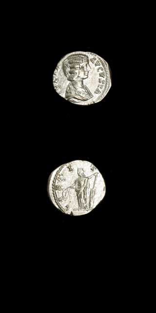 Silver Denarius of Empress Julia Domna, 196 CE - 211 CE