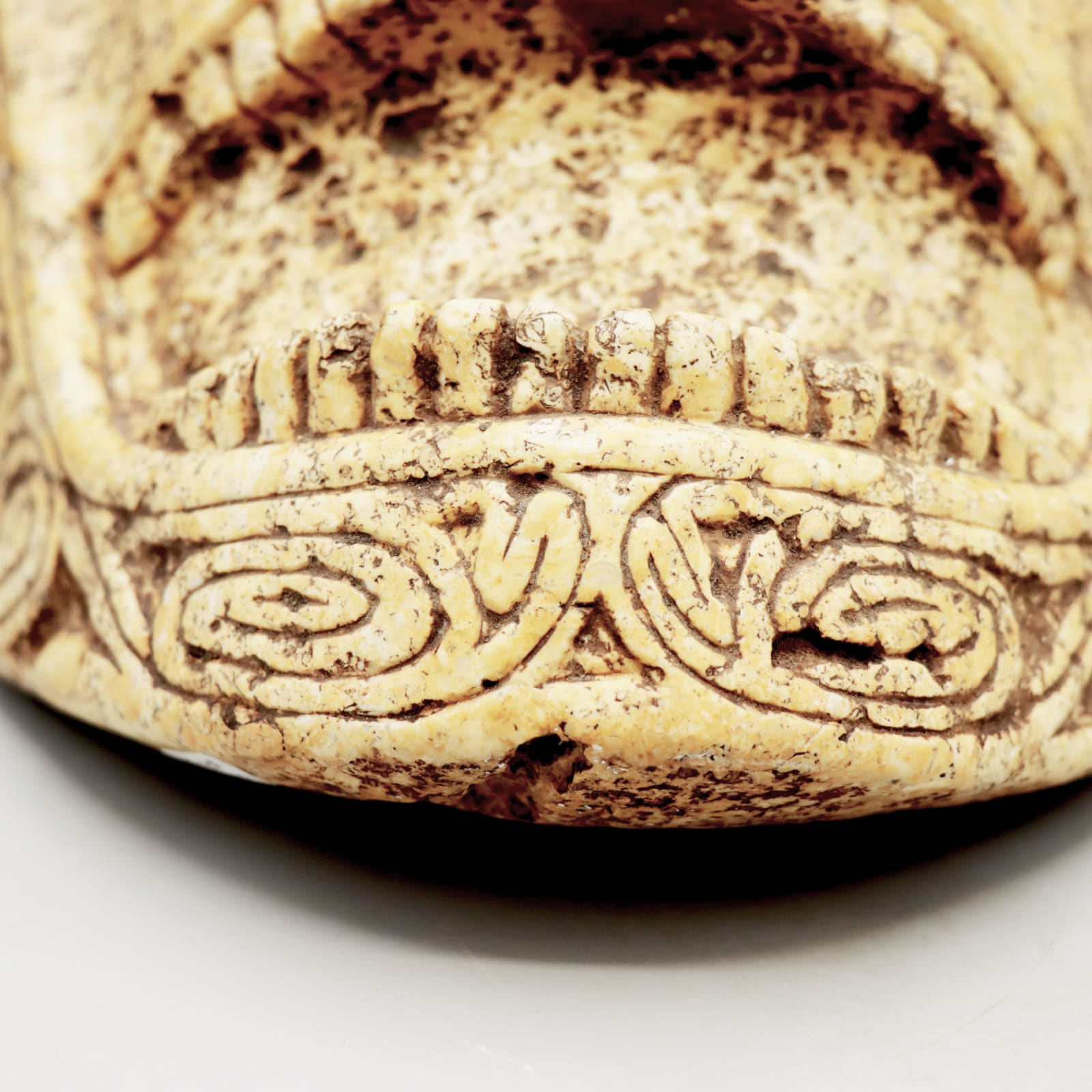 Taíno 'Macorix' Decorated Skull, 1400 CE - 1500 CE