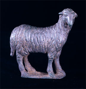 Roman Bronze Sculpture of a Sheep, 1st Century CE - 3rd Century CE