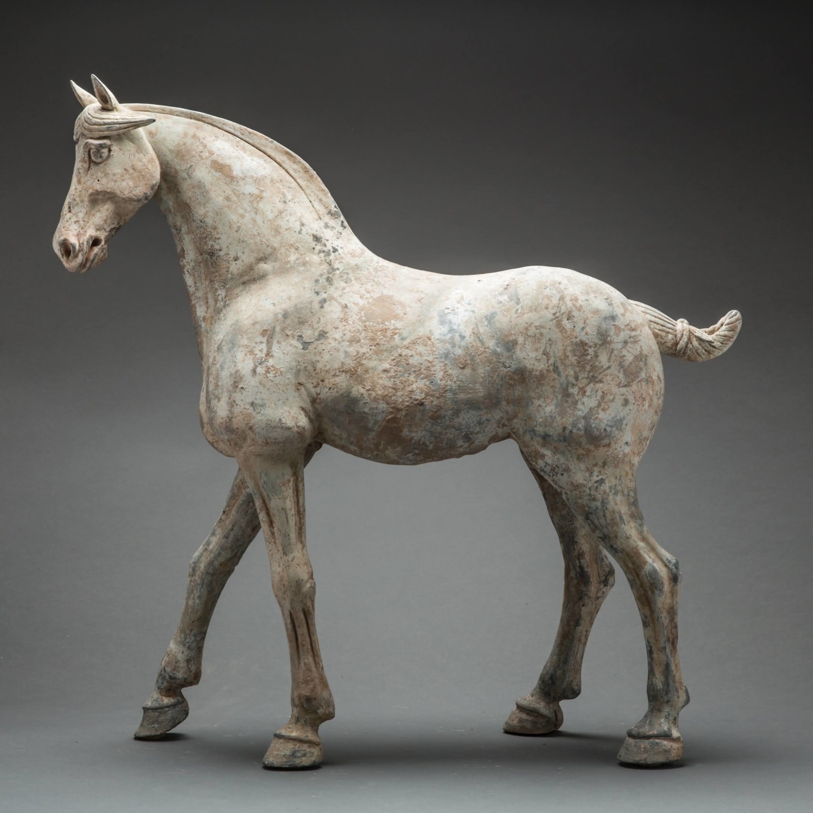 Tang Sculpture of a Horse with Removable Saddle, 7th Century CE - 8th Century CE