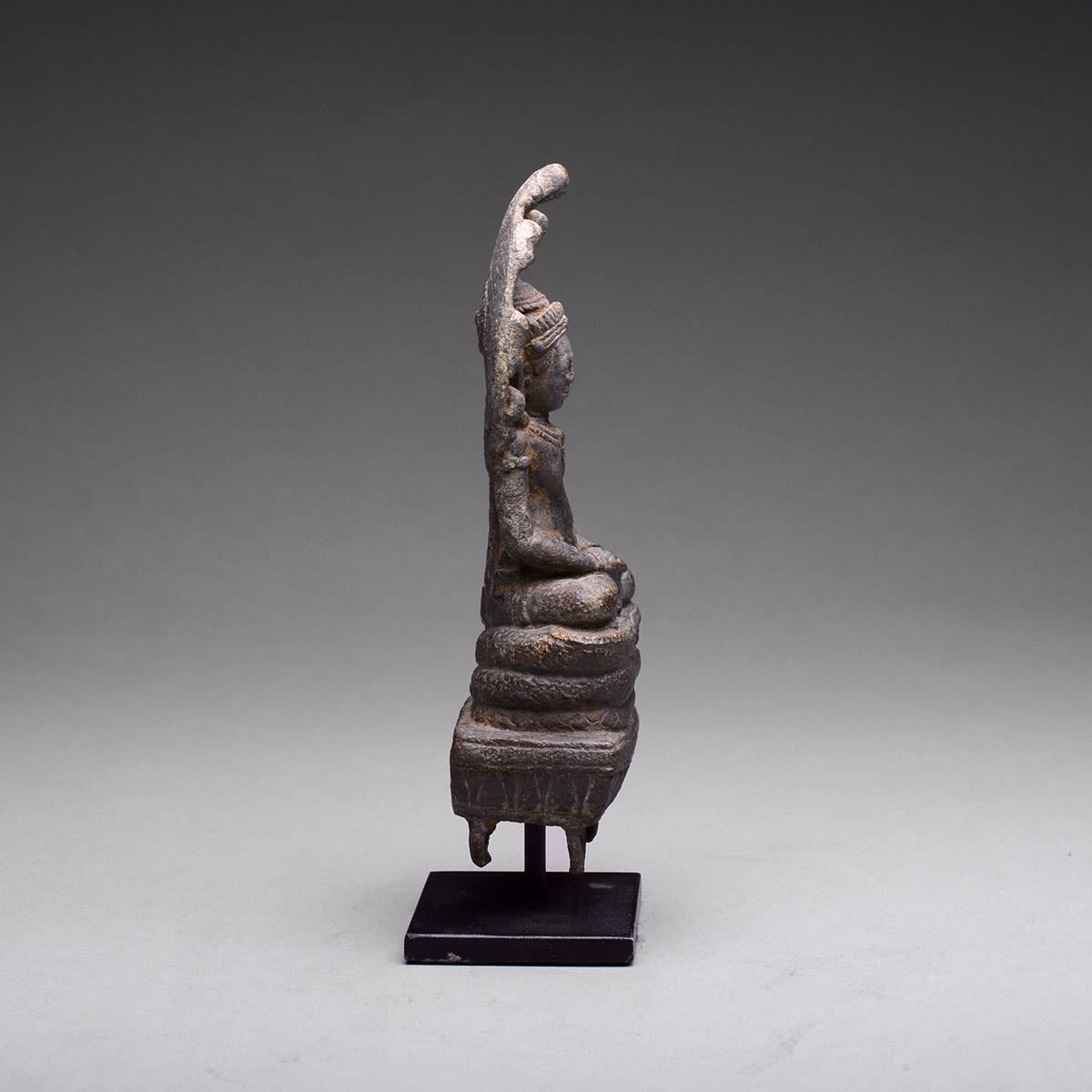 Khmer Sculpture of Buddha Meditating on Naga, 12th Century CE - 13th Century CE