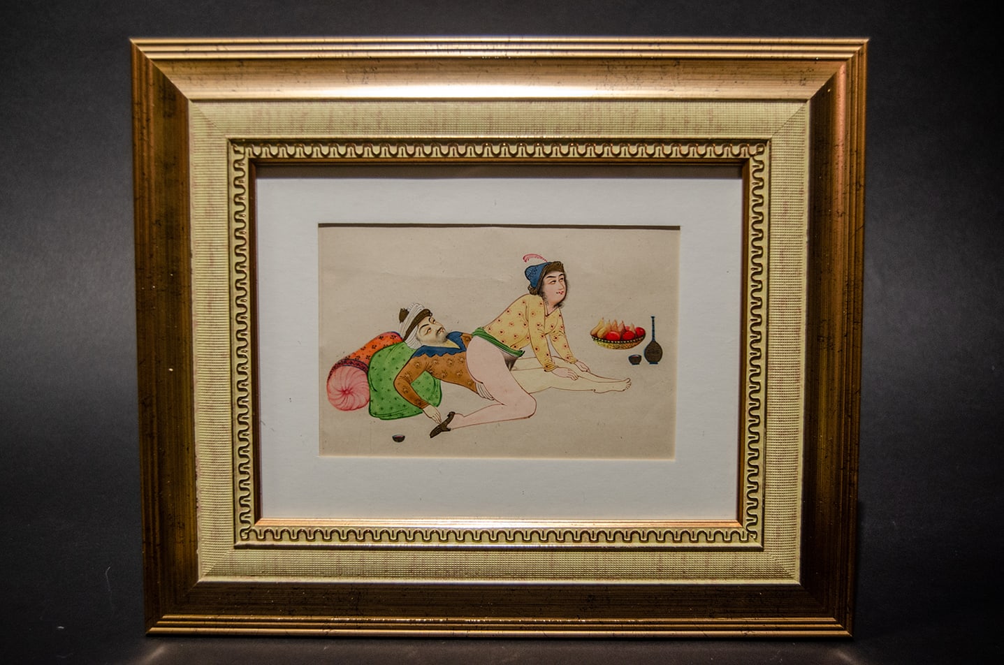 110 - Late Mughal Empire Erotic Manuscript / Painting Inspired by the Kama Sutra